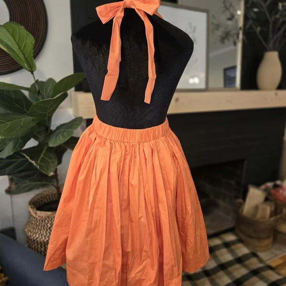 Mable Orange Halter Dress - Picture 2 of 3